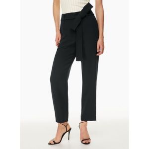 Aritzia Wilfred Tie Front Pant, Black, Size 2
